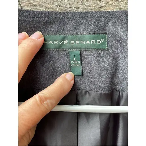 Harvé Benard Harve’ Bernard dark grey size L swing coat. 3/4 length sleeves . Lined