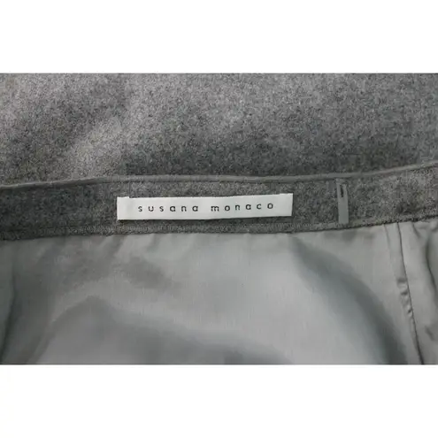 Susana Monaco Pencil Skirt Wool Blend Gray Embellished Sequins Size 8 Lined