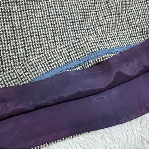 Vintage Women’s JH Collectibles Tweed Houndstooth Wool Blend Skirt size SM Union Gray