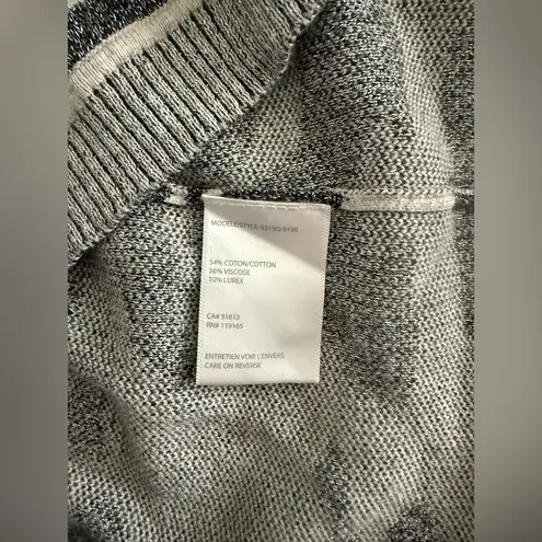 Tribal Sweater Dress Womens M Silver Gray Zebra Print Belted Tunic Top Size M