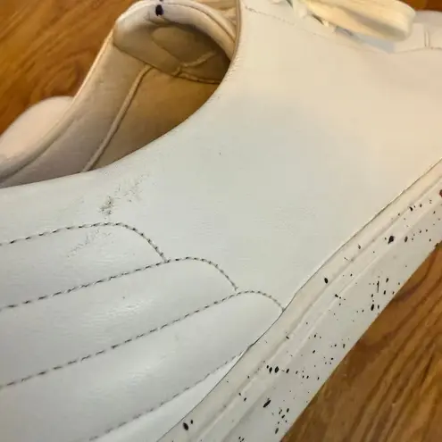 Seychelles Renew Sneaker Women 11 White Leather Speckled Blucher Lace up Shoes