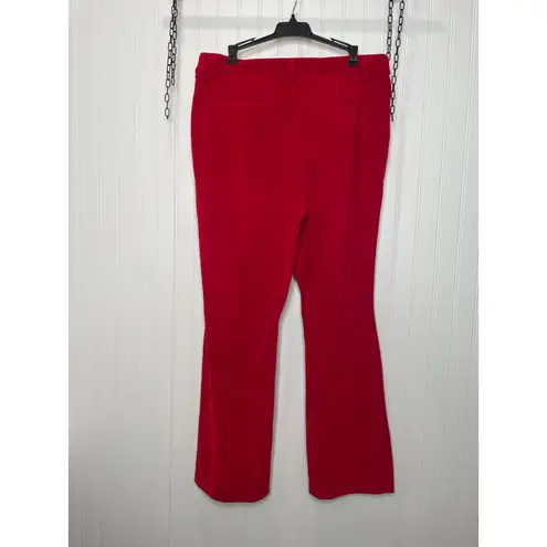 MAISON D’AMELIE Red Velvet High Waist Boot Cut Pants Career Womens Size 12
