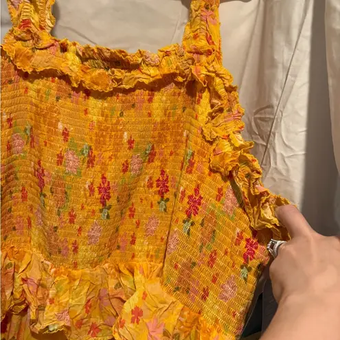 Disney  Orange Yellow Tiered Ruffled Sundress Princess Tiana 2xl