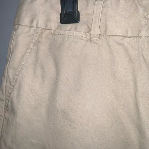 Ann Taylor  Loft Tan Khaki Bermuda Shorts Lightweight Cotton Shorts Pockets 10