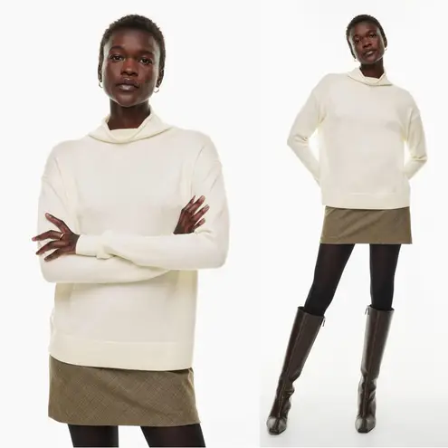 Wilfred Aritzia Merino Wool Cyprie Sweater Mockneck Longsleeve Light Birch XXS