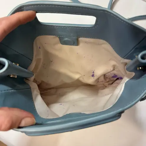 Maje Fringe Leather Bag blue