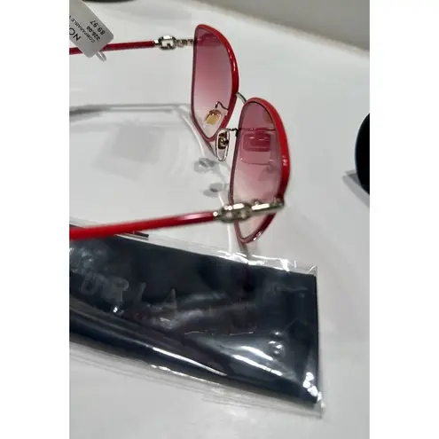 Furla 58mm Gradient Square Sunglasses Shiny Light Gold Red