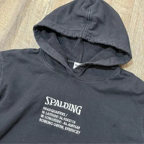 Spalding Headquarters Black White Hoodie Womens Size Medium