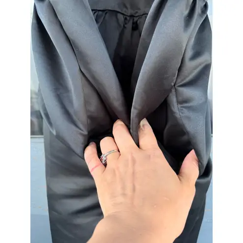 T11 Future Collective Black Satin Midi Dress Bustier Bodice Party Cocktail M Size M