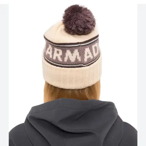 Armada Jacquard Knit Pom Beanie. New With Tags. Purple