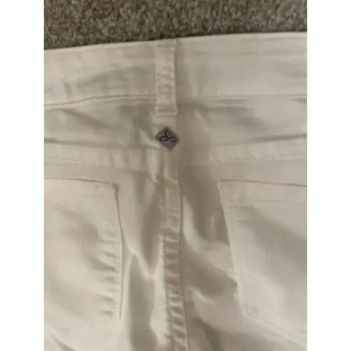 prAna 5 Pocket Straight Leg White Jeans, 4