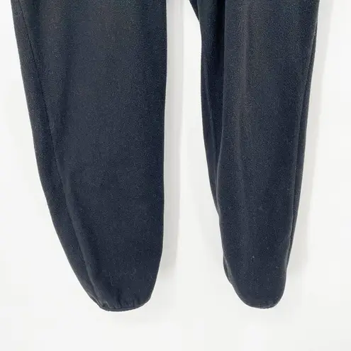 Patagonia  Vintage Synchilla Fleece Pants Size L Black Elastic Waist Snap Pockets