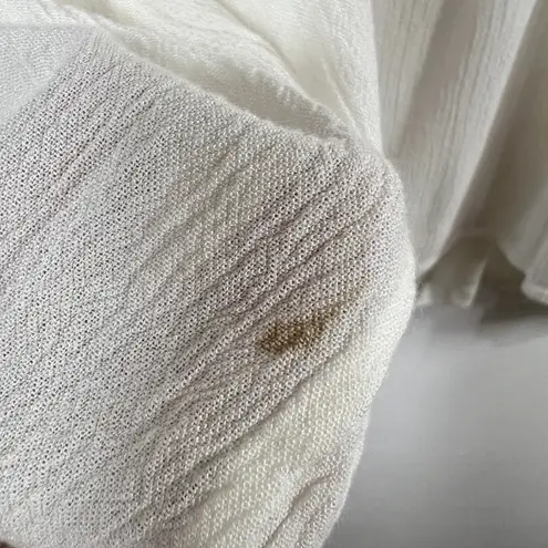 LK Bennett Soft Surroundings Embroidered Blouse GauzyTassel Tie Long Sleeve White Size 3x - Image 9