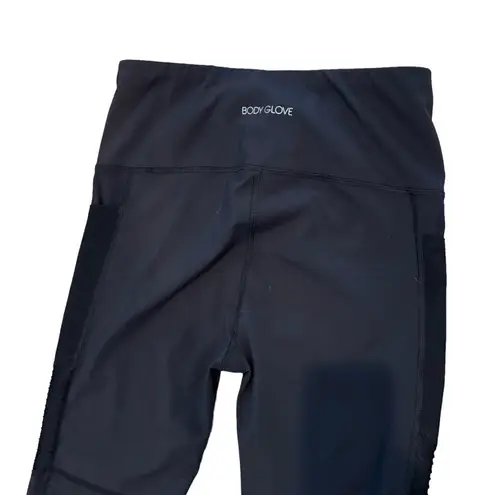 Body Glove Women's black Saturn Performance pintuck athletic leggings size large