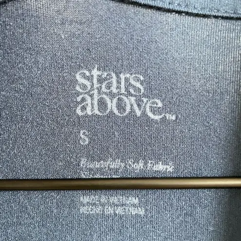 Stars Above Blue Button Front Pajama Sleep Shirt Women's Small NWOT