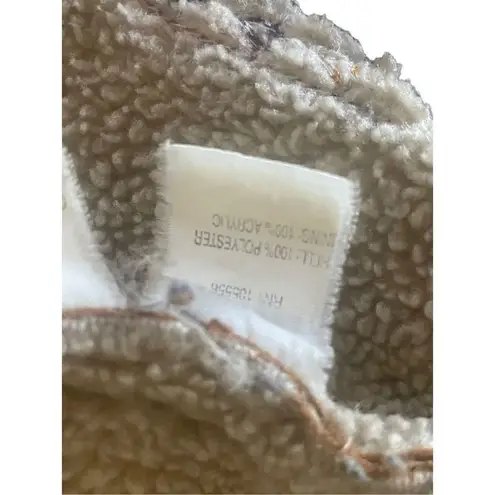 Daniel Benjamin Faux Leather Sherpa Lined Embroidered Boho Style Jacket Size Sma Tan - Image 10