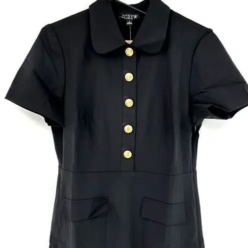 NWT J. Crew Black Collared Italian Bi