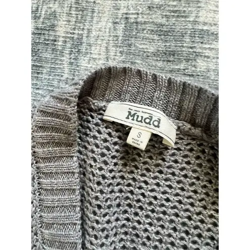 Mudd  Gray Loose Knit Open Front Cardigan Women's Small