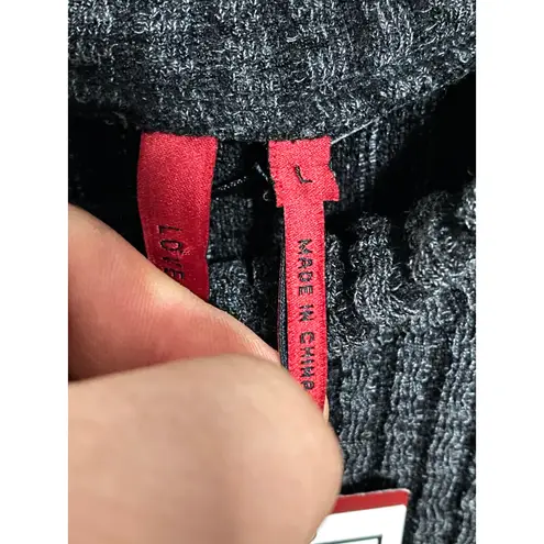 Black Sleeveless Ribbed Sweater Womens L Minimalist Dark Romantic Goth Capsule Size L