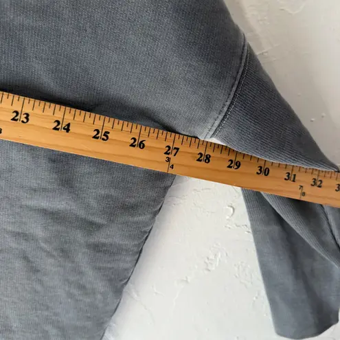 ALLSAINTS Charcoal Grey Oversized Distressed Zip Up Hoodie Sweatshirt Small Gray