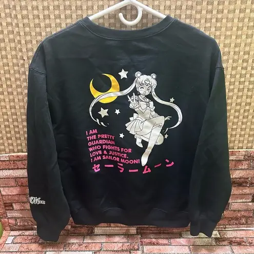 Sailor Moon Naoko Takeuchi pullover sweatshirt M Black Size M