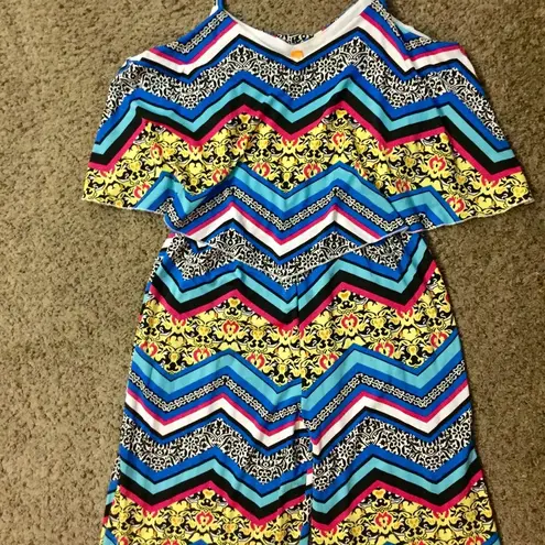 Magic Colorful Jumpsuit Sz M Gently Used