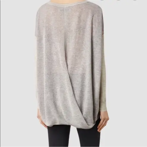 All Saints Neutral Flore Jumper Lightweight Wool Blend Sweater S