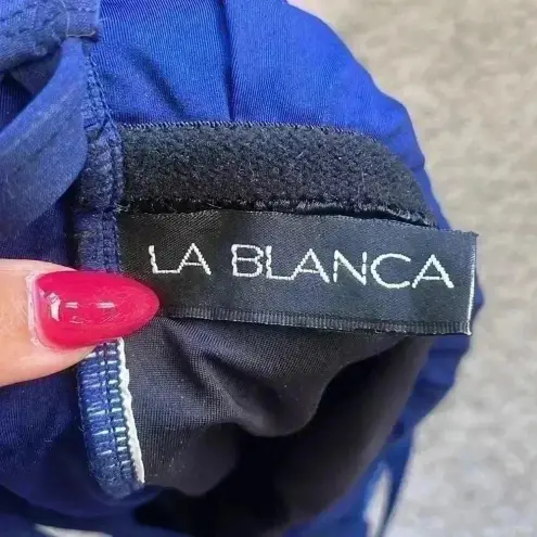 La Blanca Boho Tie Dye One Piece Swimsuit Blue Size 6