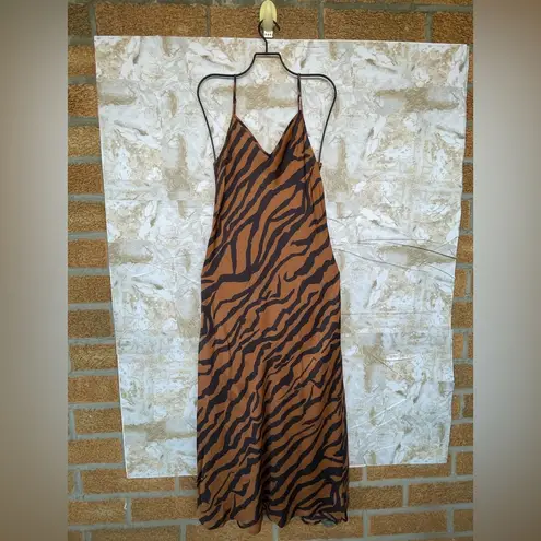 ALLSAINTS animal print slip dress size small