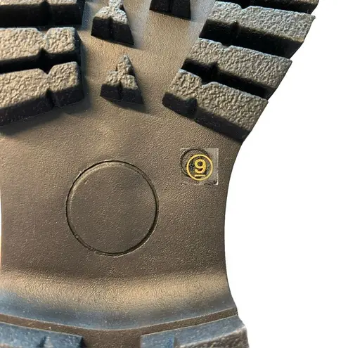 Ccocci Women’s 9 Sutton Loafers Black Chunky Gold Chain Accent Lug Academia