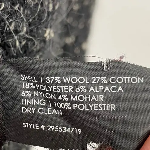 Club Monaco Chunky Knit Jacket Black Mohair Alpaca Blend Womens Small