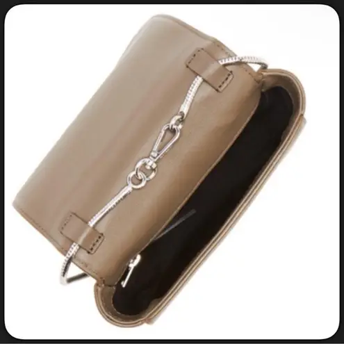 All Saints Arc Small Crossbody Purse in Mink Grey