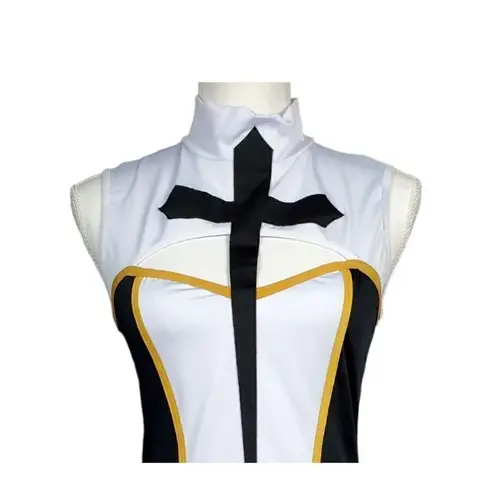 Music Legs Nun Costume Size S/M Black White Halloween Party Cosplay Sexy New