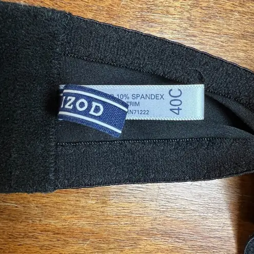 IZOD Bra 40C Black Mesh Trim Underwire Lightly Padded Comfort Strap Back Clasp