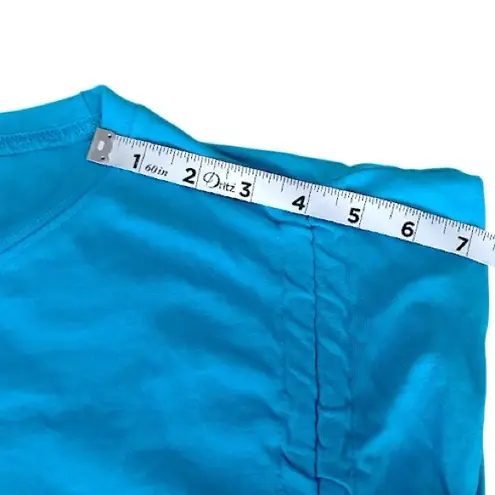 Oak + Fort 100% Cotton Oversized Boxy Turquoise Top w Adjustable Ties. nwot