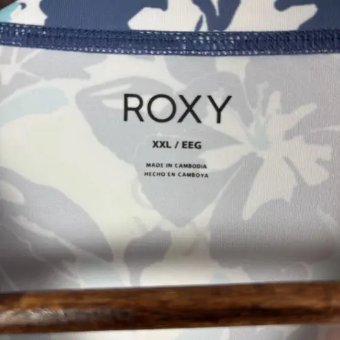 Roxy  Rash Guard Womens XXL Sun Protection Long Sleeve UPF 50 UV Floral Beach Top