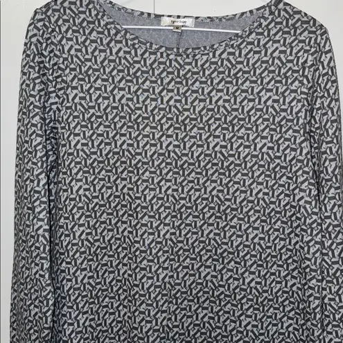 Tyler Boe Julia Shift Knit Dress Women’s M Medium Geometric Print Gray