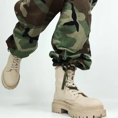 Y2K Women’s Cargo Hot Weather Combat Trousers in Woodland Camo Medium Regular