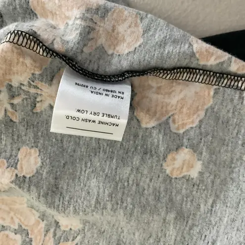 Pact 2 piece set Luxe Jersey Elevated Tank Top/Skirt Black Tan Floral XXXL