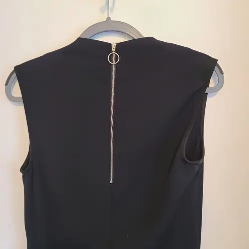 Topshop  Asymmetrical Dress Size 2 Flutter Back Zipper Sleeveless