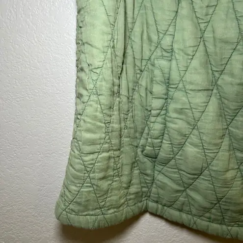 J.Jill  Quilted Diamond Stitch Vest Olive Green Women's Size XL outdoors gorpcore