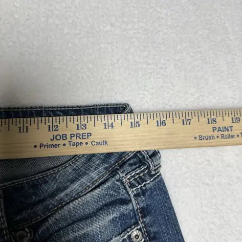 Silver Jeans Womens Eden Flare 30" Medium Wash Low Rise Y2K Western Thick Stitch