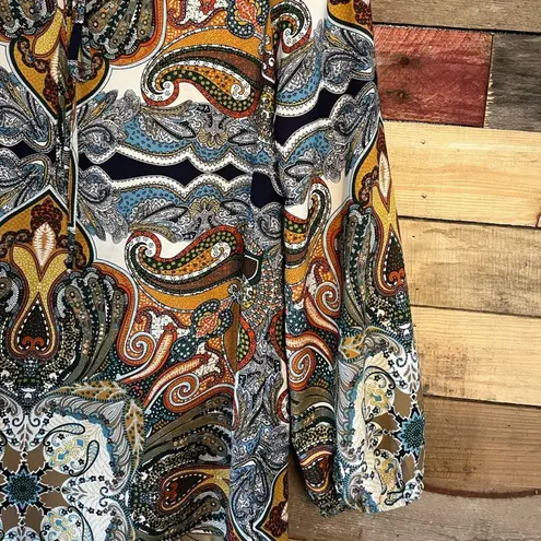 Pink Owl Paisley Poet Style Top Size Medium