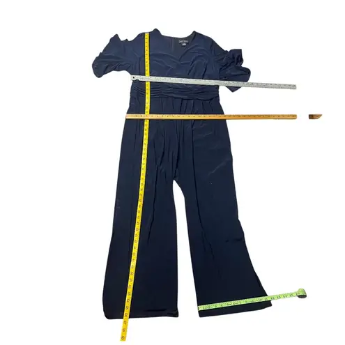 Jessica Howard Blue Jumpsuit Semi Formal Stretch One Piece Plus Size 1X NEW NWT