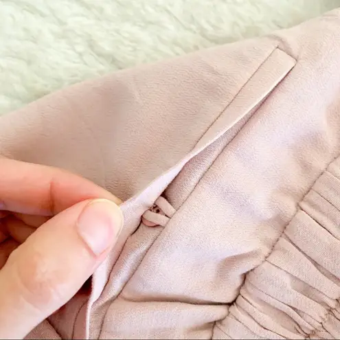 IRO Dainie Crepe High Rise Drawstring Waist Shorts Pale Pink NWT 40 (8)