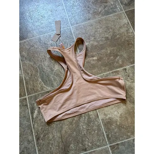 SKIMS Swim High Neck Racerback Top Ochre XL