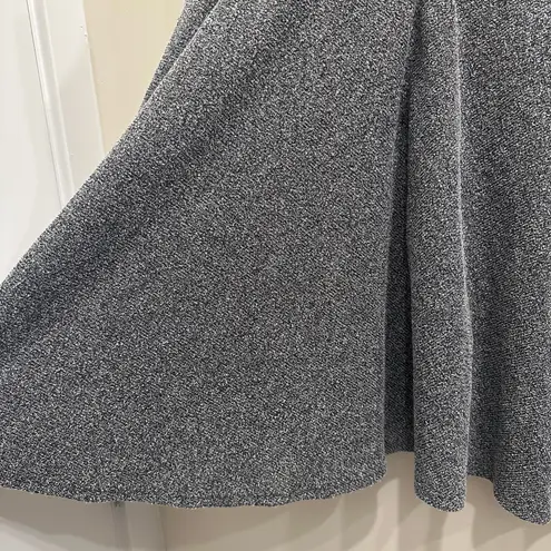 Hutch Sleeveless Textured Tweed Fit & Flare Dress Gray Black Plus 2X Party Work