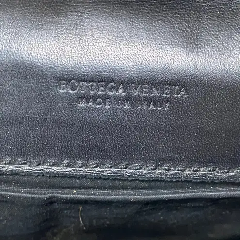 Bottega Veneta Intrecciato Leather Pouchette Clutch in Black