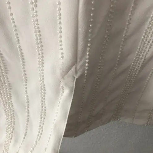 LPA Revolve White Beaded Blazer Shoulder Pads