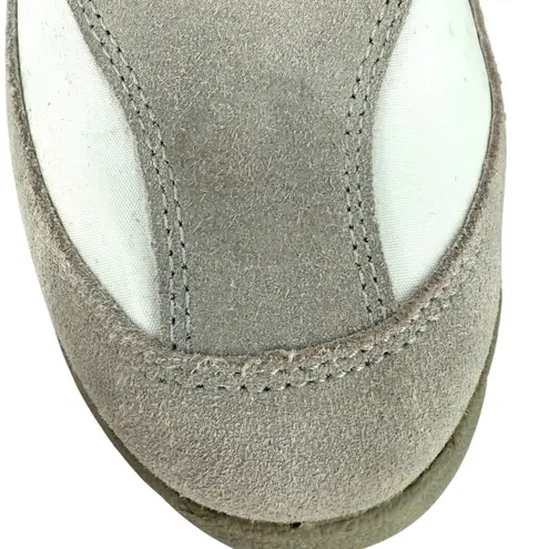 Tretorn Women's Kristine White Gray Suede Leather Textile Sneakers Size 9.5M